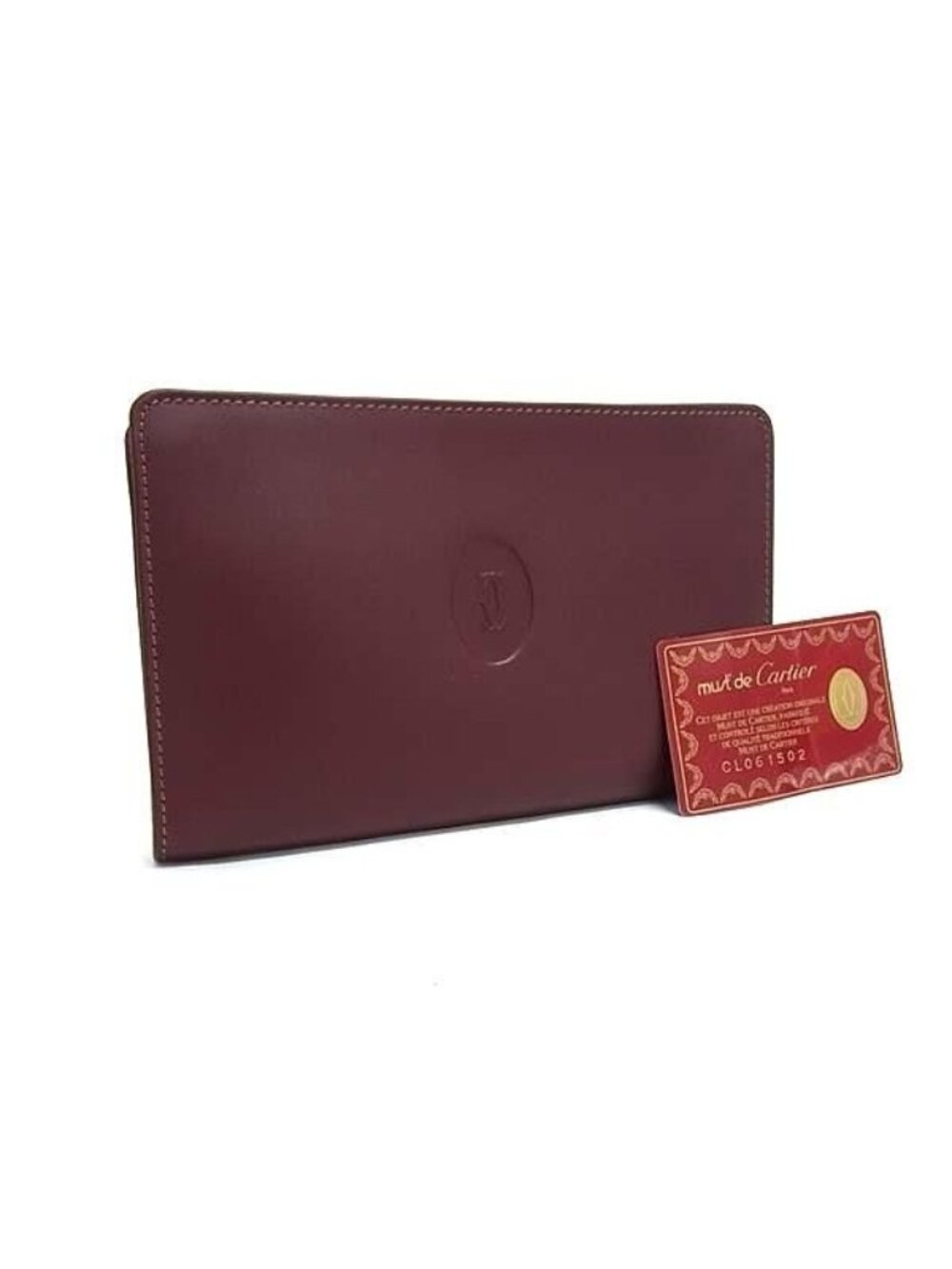 Cartier Must Line Leather Multi Pouch Case Bordeaux
